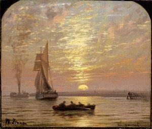 Ved solnedgang, ca.1875